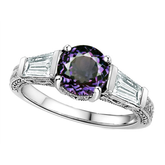 Star K� Round 7mm Simulated Alexandrite Ring