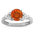 thumbnail image 1 of Star K � Round 7mm Simulated Orange Mexican Fire Opal Marquee Design Promise Engagement Ring, 1 of 9