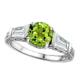thumbnail image 1 of Star K� Round 7mm Simulated Peridot and Cubic Zirconia Engagement Ring, 1 of 9