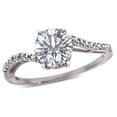 thumbnail image 1 of Star K � Round 7mm White Sapphire Bypass solitaire engagement promise ring, 1 of 9