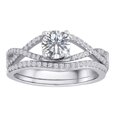 thumbnail image 1 of Star K� Round White Topaz Wedding Set, 1 of 9