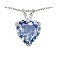 thumbnail image 1 of Star K � Simulated Aquamarine 8mm Heart Pendant Necklace, 1 of 6