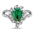 thumbnail image 1 of Star K � Simulated Emerald Pear Shape 8x6 Halo Split Shank Ring, 1 of 9