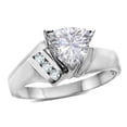thumbnail image 1 of Star K � White Topaz Trillion Triangle Contemporary Designer Ring 7 x 7mm, 1 of 9