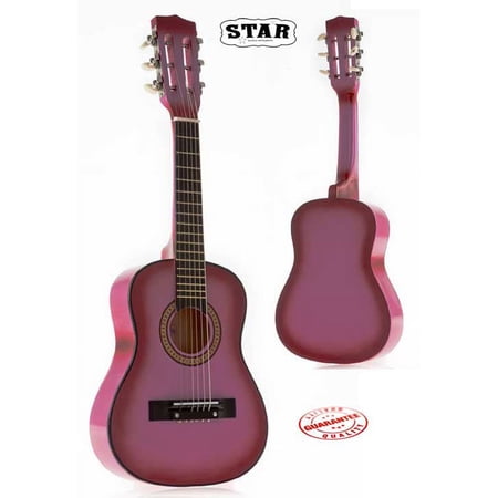 Star Kids Acoustic Toy Guitar 31 Inches Color Pink