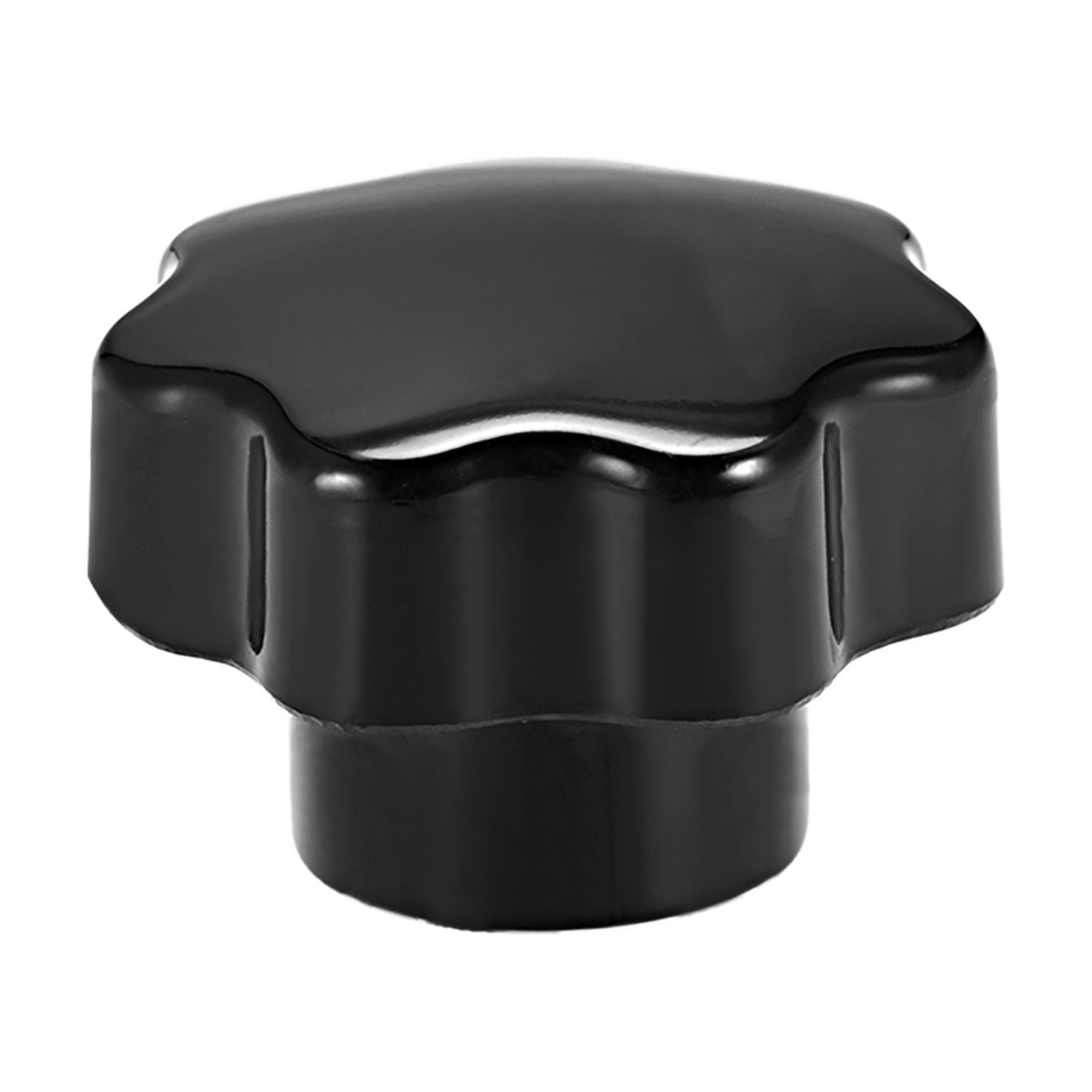 Star Knob Grip Handle M12 Dia Brass Insert Female Thread Bakelite Black