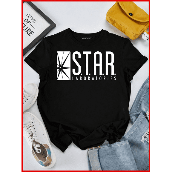 Star Laboratories Labs Logo Central City Flash Sci-Fi Unisex T-Shirt V60746, S-5XL