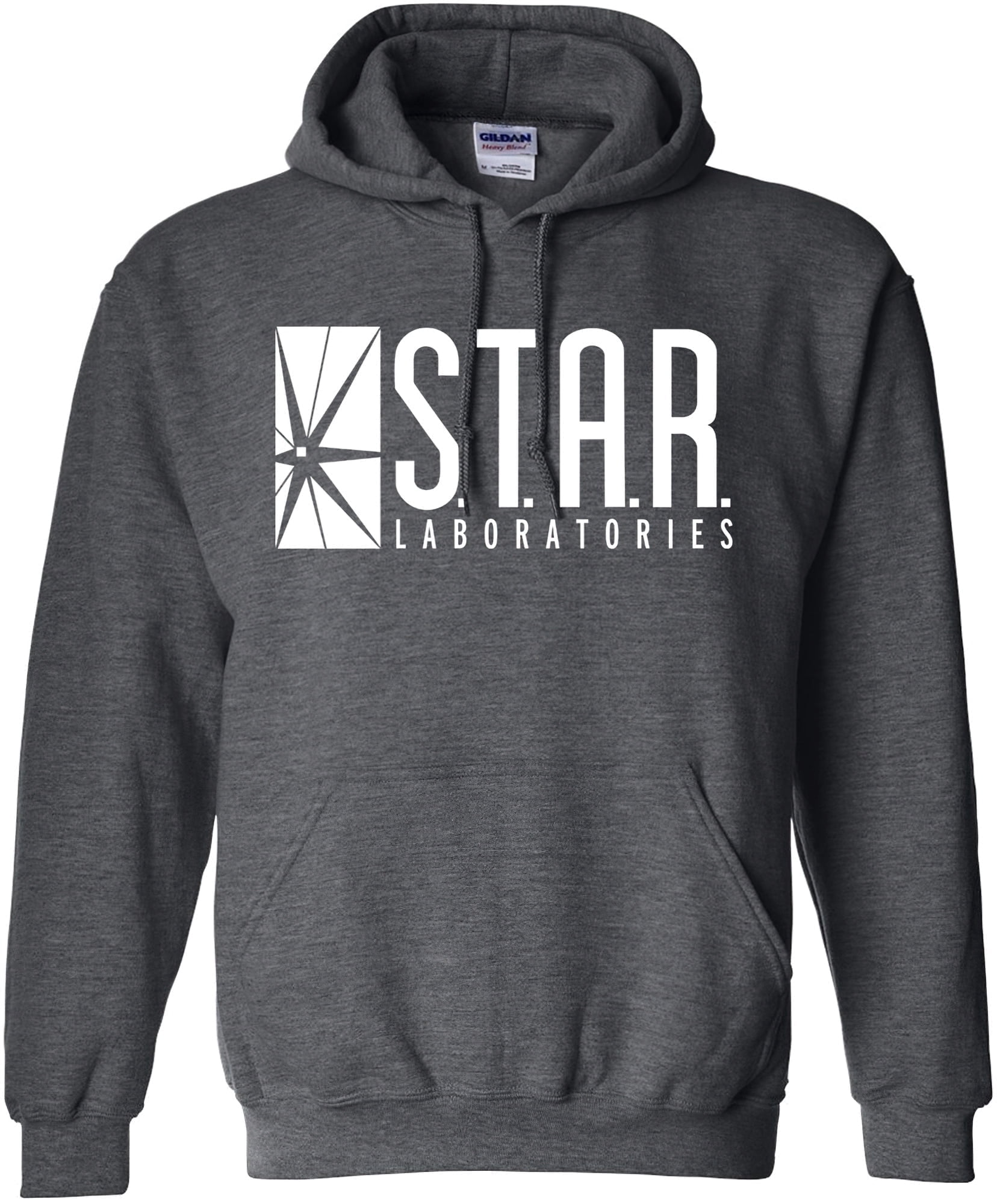 Star Labs Hoodie - Star Laboratories Hooded Sweatshirt Dark Heather S