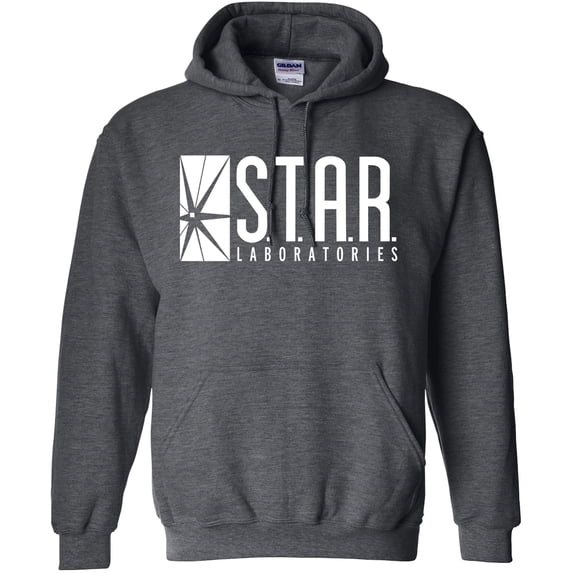 Star Labs Hoodie - Star Laboratories Hooded Sweatshirt Dark Heather XL