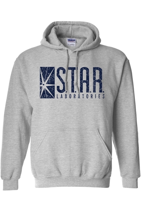 Star Labs Hoodie - Star Laboratories Vintage Hooded Sweatshirt Sport Grey S