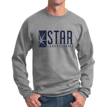 Star Labs Sweatshirt - Vintage Star Laboratories Crewneck Sport Grey L