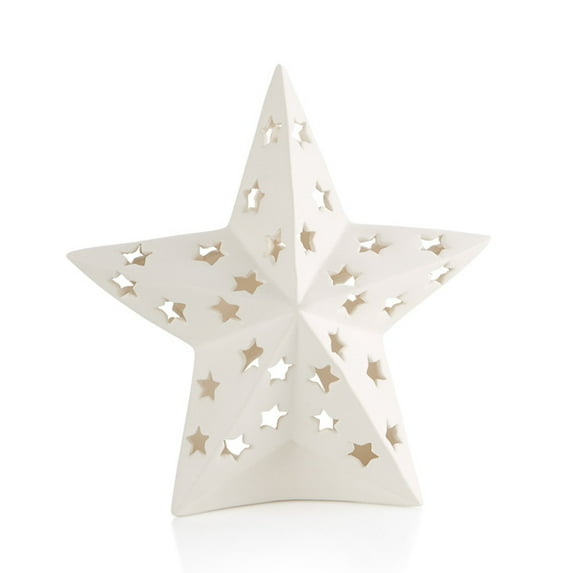 Star Lantern 7H x 6.75W Paint Your Own Pottery Ceramic Bisque, Ready To Paint, Craft Kit