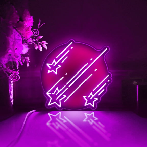 Star Led Light Box, Dimmable Neon-Like Light Signs USB Power for Wall Decor Bedroom Decoration, RGB Light (WxH) 6"x6"
