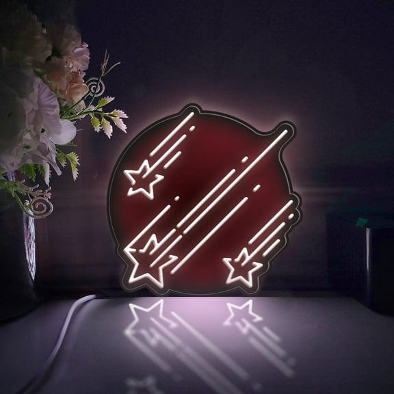 Star Led Light Box, Dimmable Neon-Like Light Signs USB Power for Wall Decor Bedroom Decoration, Static Light (WxH) 6"x6"