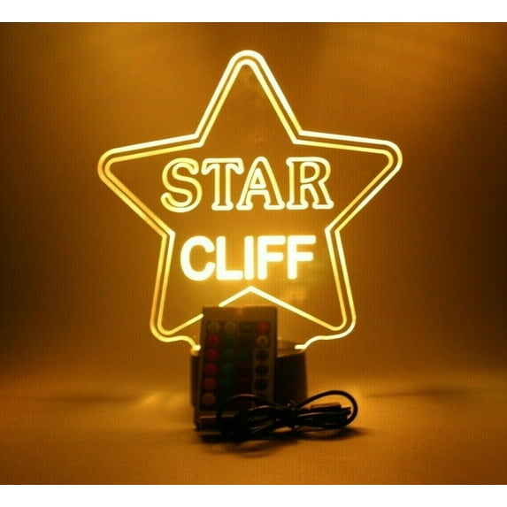 Star Light Leading Roles Actor Acting Actress Night Light Up Lamp LED Personalized Engraved Desk Table Lamp, Our Newest Feature - It's WOW, With Remote, 16 Color Options, Free Engraved, Great Gift