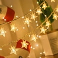 thumbnail image 1 of Star Lights Star String Lights 33Ft 80 LED Star Fairy Lights Battery Operated Waterproof Indoor Outdoor Twinkle Christmas Lights for Bedroom Party Wedding Xmas Tree Decoration(Warm White), 1 of 7