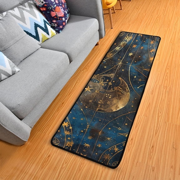 Star Line Hallway Runner Rug 2'X6' Non-Slip Washable Carpet Runner Kitchen Entryway Laundry Bedroom
