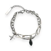 Star Link Chain Bracelet for Men Women Streetwear Hip Hop Unisex Style