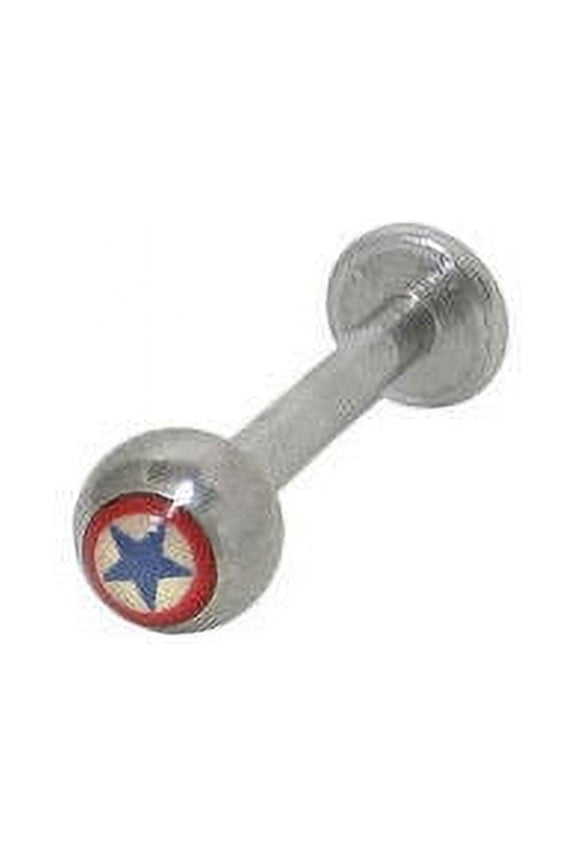 Star Logo Labret Monroe 14G Surgical Steel Lip Jewelry
