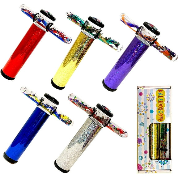 Star Magic Glitter Wand Kaleidoscope 6 Inches - ONE, Randomly Selected Color Kaleidoscope, in Gift Box Assorted