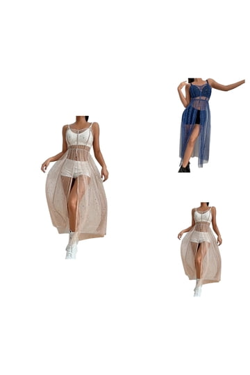 glitter star mesh dress Starry Eyed Glitter Star Mesh Maxi main image 1