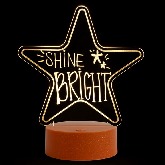 Star Message Light LED Writable Note Board Lamp Custom Memo Display Night Light 3 Brightness Modes USB Battery Powered Bedroom Decor Desk Accessory Gift for Teens Students