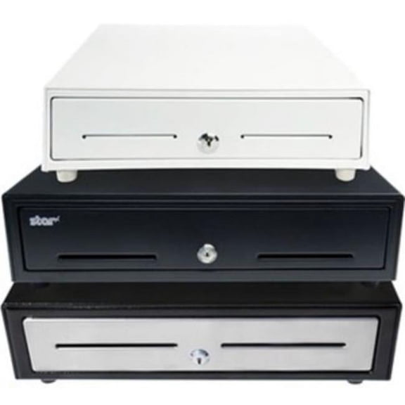 Star Micronics Choice CD4-1616BKC48-S2 Cash Drawer - 4 Bill - 8 Coin - 2 Media SlotPrinter Driven - Black x 16" Width x 16" Depth