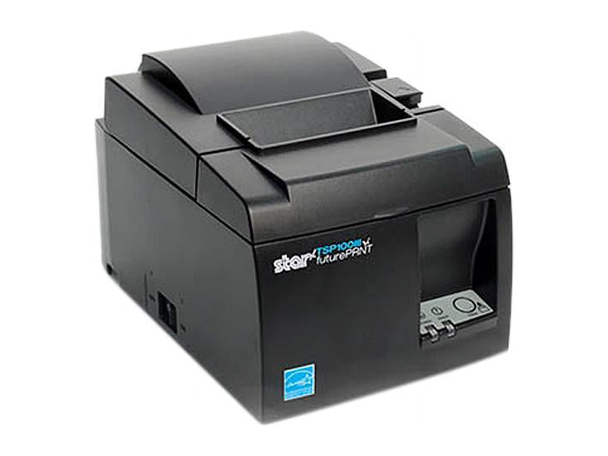 Star Micronics TSP143IIIU USB Thermal Receipt Printer with Device and Mfi USB Ports, Auto-cutter, and Internal Power Supply - Gray