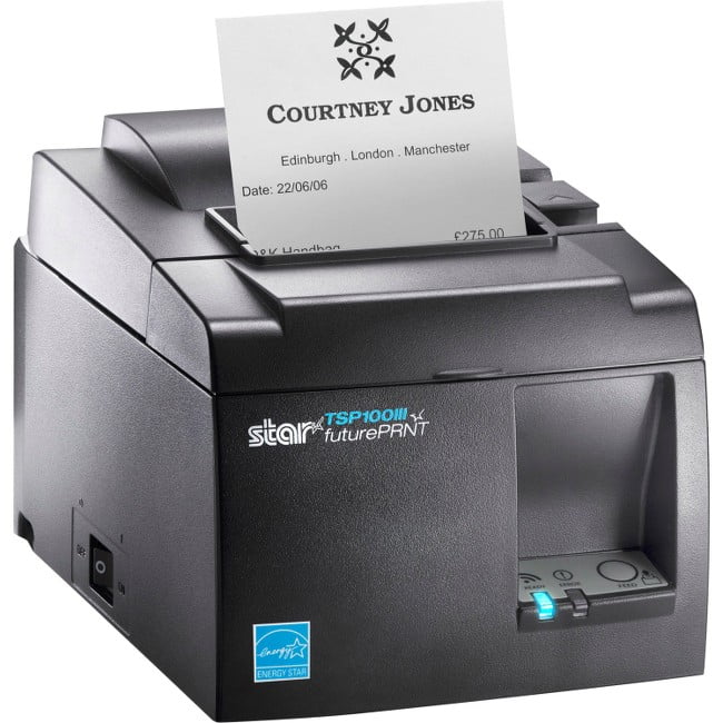 Star Micronics TSP100III Direct Thermal Monochrome Printer, USB - Gray