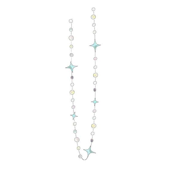 Star Moon Garland Banner Ramadan Decor Crescent Moon Dot Streamer Nursery Wall Hanging Party Supplies Kids Birthday Celebration Decorations Background