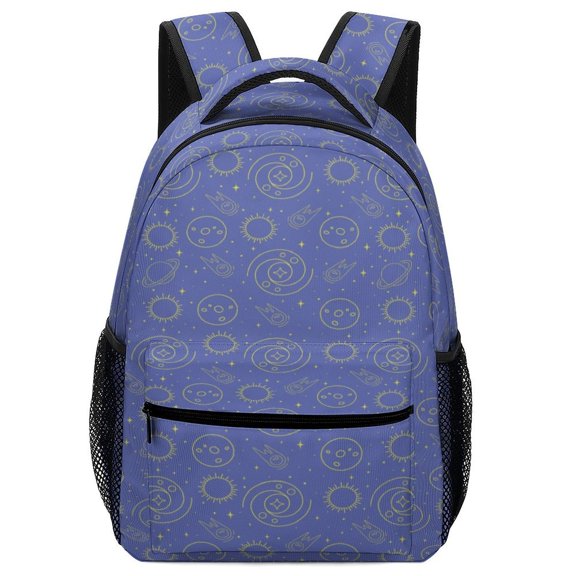 Star Moon Pattern Backpack for Teenage Business Daypack College Canvas Bags Durable