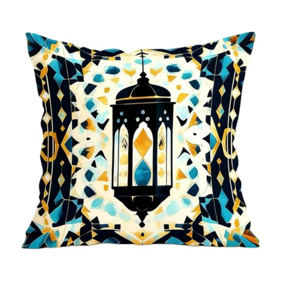 Star Moon Print Decorative Pillowcase 45x45cm Soft Polyester Cushion Cover for Sofa Bed Living Room Bedroom Celestial Themed Home Accent