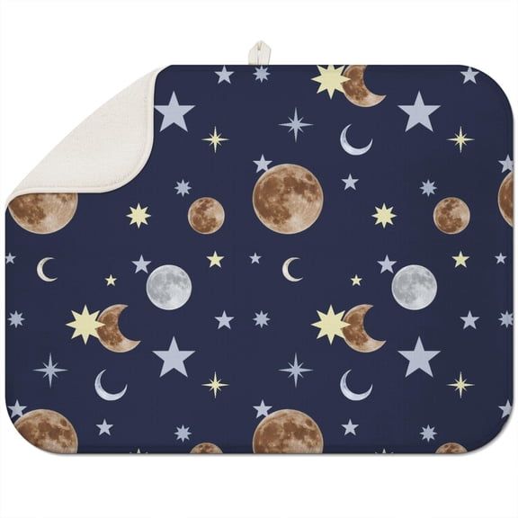 Star Moon Sun Rocket Drying Pad Super Absorbent Microfiber Heat Resistant Kitchen Mat