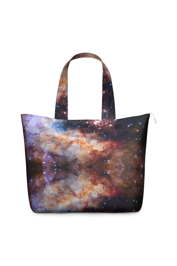 Star, Moon, Sun Themed Travel Tote Bag Multipurpose Weekender Bag with Large Capacity Adjustable Strap for Business Travel Beach Outings