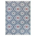 Star Moroccan 5 ft. x 7 ft. Teal/White Indoor/Outdoor Patio Area Rug