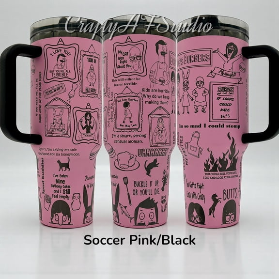 Star Mug 40Oz Bobs Burgers Themed Laser Engraved Tumbler - Tumbler With Handle, To-Go Coffee Mug 40oz