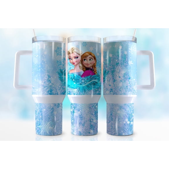 Star Mug 40Oz Frozen Tumbler Princess, Cartoon Character, Birthday, Girls, - Tumbler With Handle, To-Go Coffee Mug