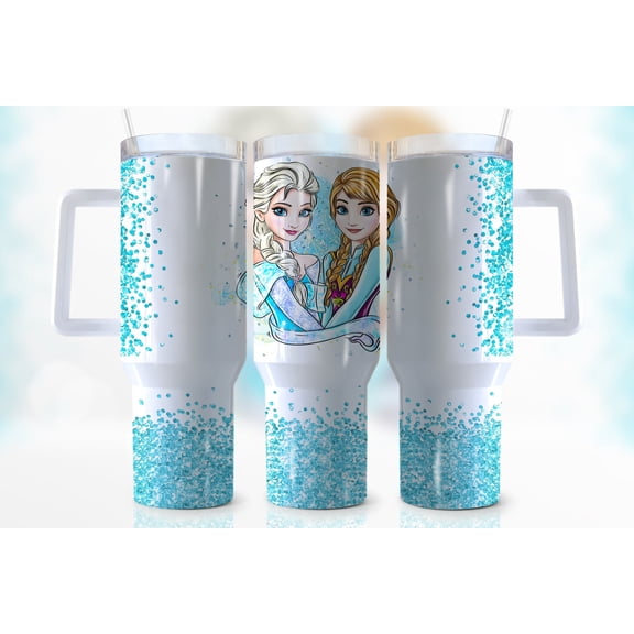 Star Mug 40Oz Frozen Tumbler Princess, Cartoon Character, Birthday, Girls, - Tumbler With Handle, To-Go Coffee Mug