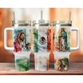 thumbnail image 1 of Star Mug 40Oz Tumbler Wrap,Virgin Mary And San Judas Tadeo Mexican Flag , Designs, - 40Oz To-Go Coffee Mug, 1 of 3