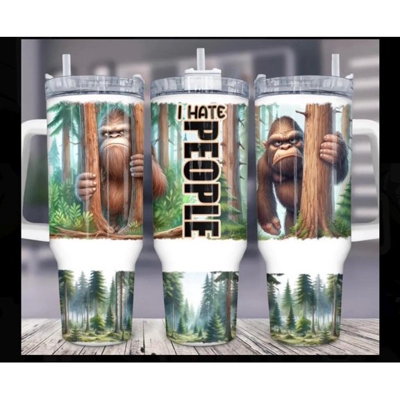 Star Mug Bigfoot 40Oz Tumbler, 40 Oz Funny Sasquatch, Outdoors Tumbler Cup, Sarcastic Tumbler, Nature Trails, Funny Gift Idea To-Go Coffee Mug