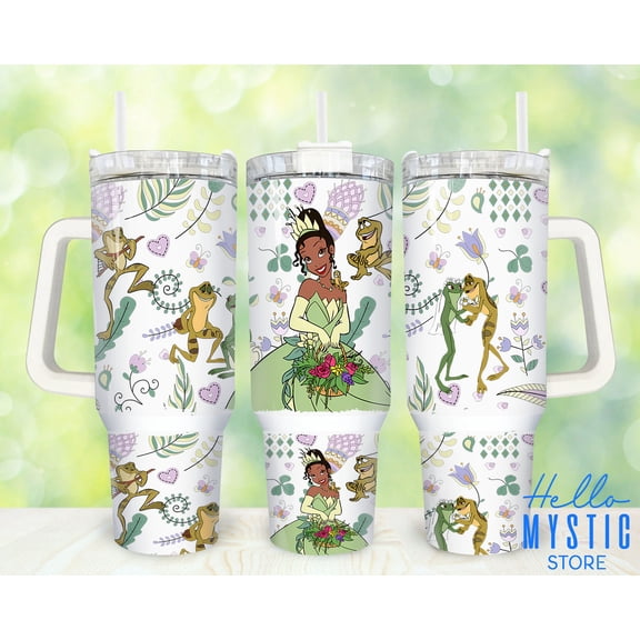 Star Mug Cartoon Characters 40Oz Tumbler, Princess Tumbler 40Oz, Cartoon 40 Oz Tumbler Wrap, Princess 40 Oz Tumbler - Tumbler With Handle, To-Go Coffee Mug 40oz