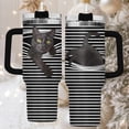 thumbnail image 1 of Star Mug Cat Lover 40Oz Tumbler, Striped Tumbler With Handle, Fun Coffee Cup Gift For Her, Holiday Drinkware For Home, Gift - Tumbler With Handle, To-Go Coffee Mug, 1 of 4