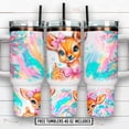 thumbnail image 1 of Star Mug Cute Pastel Deer Tumbler Wrap, 40Oz Quencher, Kawaii Winter Cup Design, Tumbler - Tumbler With Handle, To-Go Coffee Mug 40oz, 1 of 4
