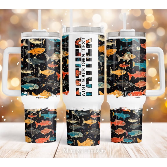 Star Mug Father 40Oz Tumbler Design Add Text Blank Cildren'S Kid'S Names Split Fish Wrap Waterslide - 40Oz To-Go Coffee Mug