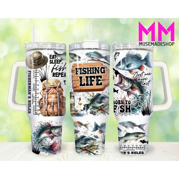 Star Mug Fishing Rules 40oz Tumbler, Fishing Tumbler 40oz, Fishing Life 40oz Tumbler, Bass Fishing 40oz Tumbler 40oz
