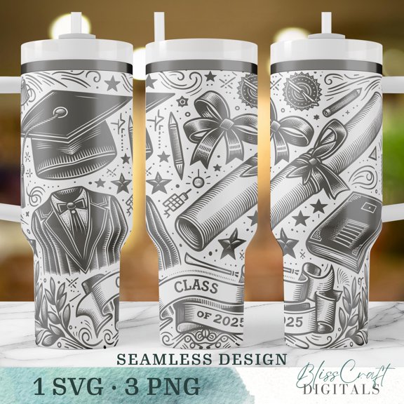 Star Mug Graduation, Class Of 2025 Design, For 40Oz Tumbler, Graduation Cap , Best Grad - Tumbler With Handle, To-Go Coffee Mug 40oz