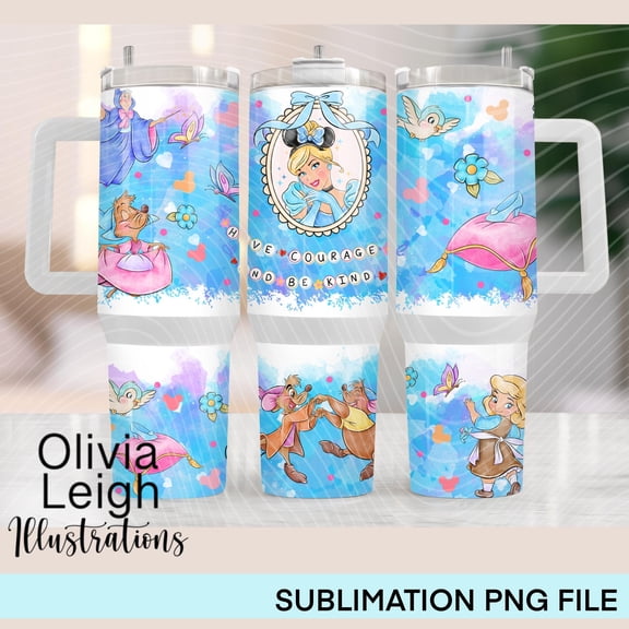 Star Mug Princess Cinderella, Wrap 40Oz Tumbler Design Printable - Tumbler With Handle, To-Go Coffee Mug