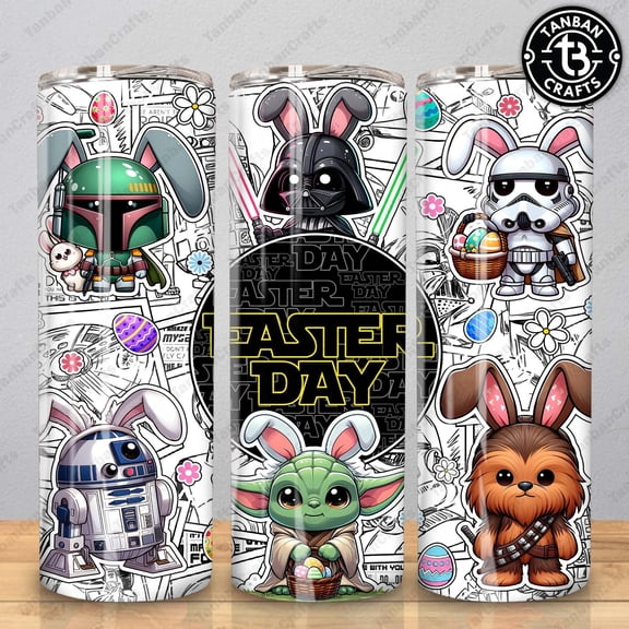 Star Mug Star Movie Easter 20Oz Skinny Tumbler Wrap , Chilling With My Peeps Tumbler Wrap , Puffy Easter Bunny Tumbler Sublimation - To-Go Coffee Mug