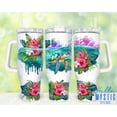thumbnail image 1 of Star Mug Tropical Floral Sea Turtle 40oz Tumbler, Summer Turtle Tumbler 40Oz, Summer Beach 40oz Quencher Tumbler Wrap, Design - Tumbler With Handle, To-Go Coffee Mug 40oz, 1 of 4