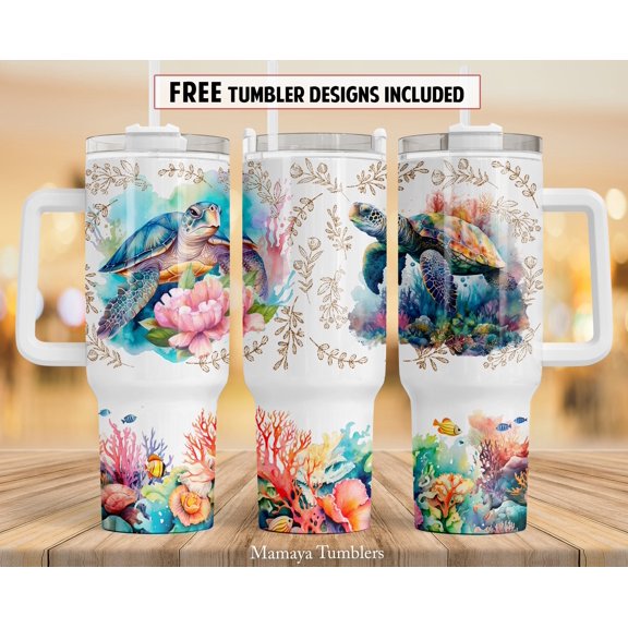 Star Mug Turtle 40 Oz Tumbler Design Summer Beach Coral Reef Sea Animal Wrap Waterslide - 40Oz To-Go Coffee Mug
